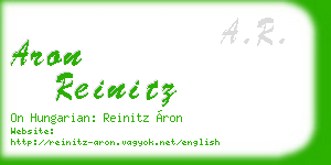 aron reinitz business card